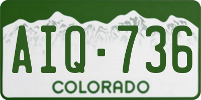 CO license plate AIQ736
