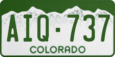 CO license plate AIQ737