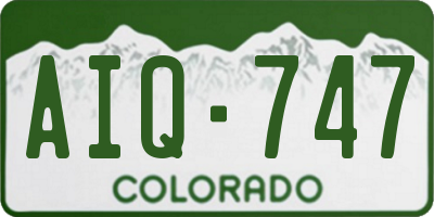 CO license plate AIQ747