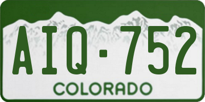 CO license plate AIQ752