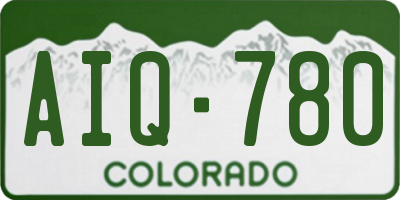 CO license plate AIQ780