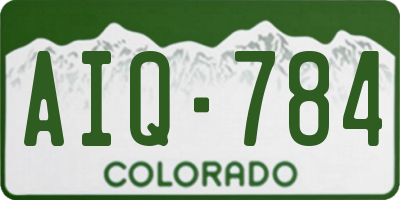 CO license plate AIQ784