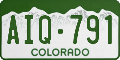 CO license plate AIQ791