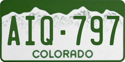 CO license plate AIQ797