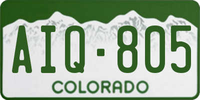 CO license plate AIQ805