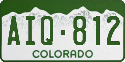 CO license plate AIQ812
