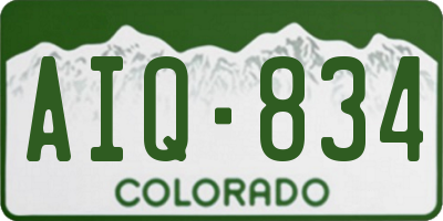 CO license plate AIQ834