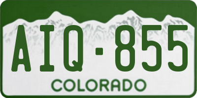 CO license plate AIQ855