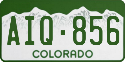 CO license plate AIQ856