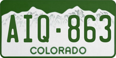 CO license plate AIQ863