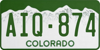 CO license plate AIQ874