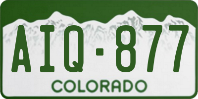 CO license plate AIQ877