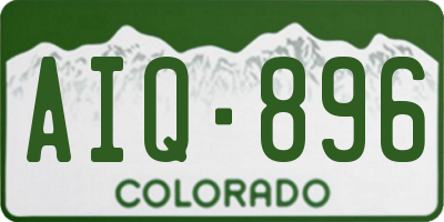 CO license plate AIQ896