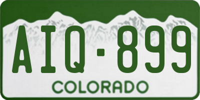 CO license plate AIQ899
