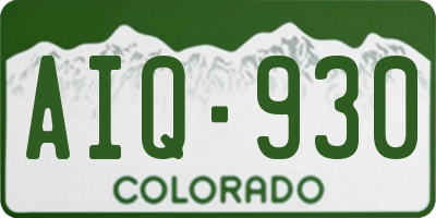 CO license plate AIQ930