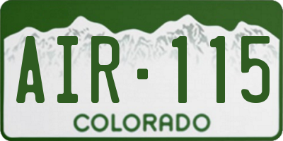 CO license plate AIR115