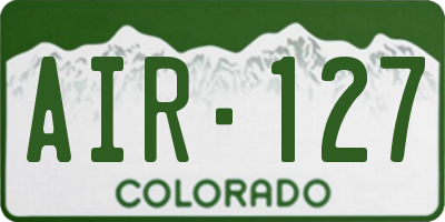 CO license plate AIR127