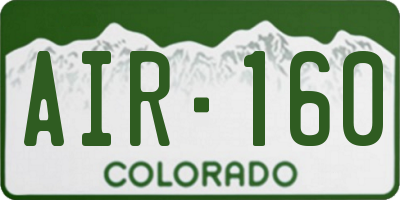 CO license plate AIR160