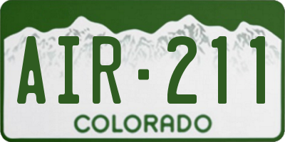 CO license plate AIR211
