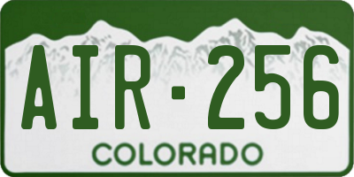CO license plate AIR256
