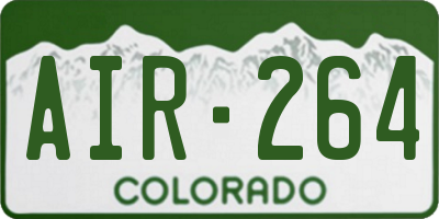 CO license plate AIR264