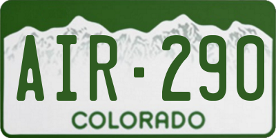 CO license plate AIR290