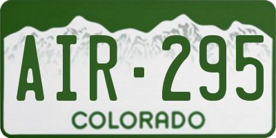CO license plate AIR295