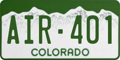 CO license plate AIR401
