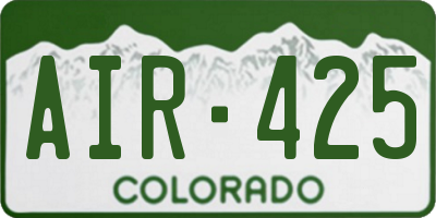 CO license plate AIR425