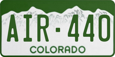 CO license plate AIR440