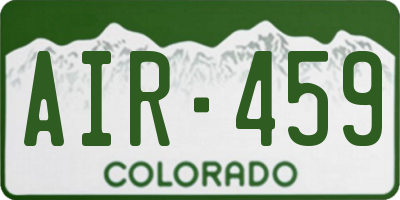 CO license plate AIR459