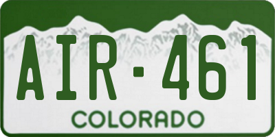 CO license plate AIR461