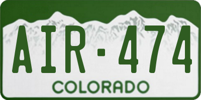 CO license plate AIR474