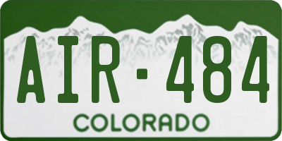 CO license plate AIR484