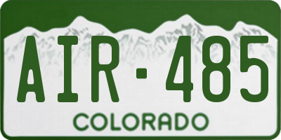 CO license plate AIR485