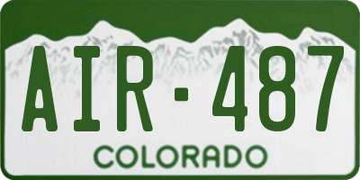 CO license plate AIR487