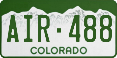 CO license plate AIR488
