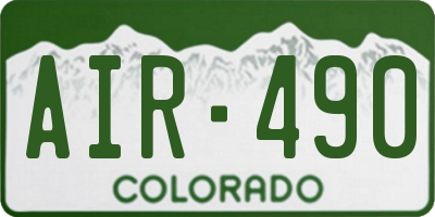 CO license plate AIR490