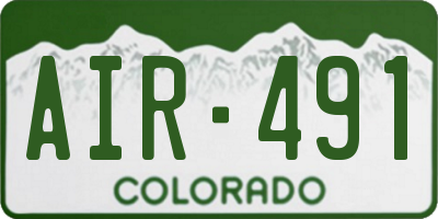 CO license plate AIR491