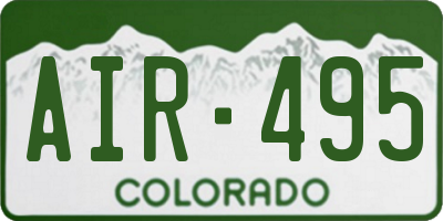 CO license plate AIR495