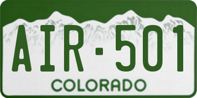 CO license plate AIR501