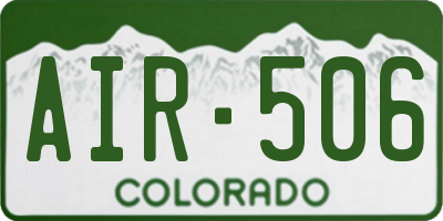 CO license plate AIR506