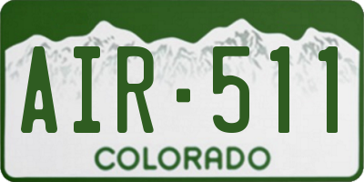 CO license plate AIR511