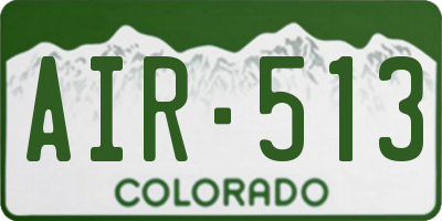 CO license plate AIR513