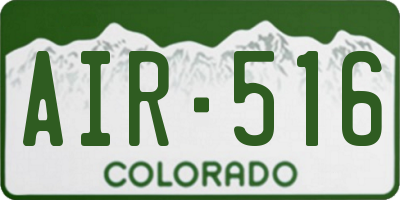 CO license plate AIR516