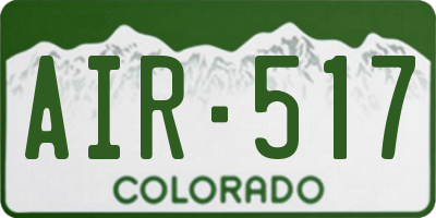 CO license plate AIR517