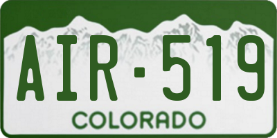 CO license plate AIR519