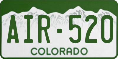 CO license plate AIR520