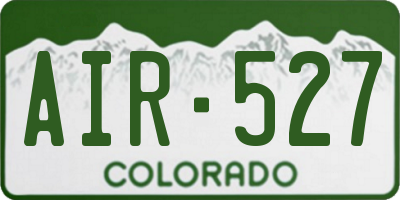 CO license plate AIR527