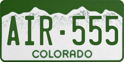 CO license plate AIR555